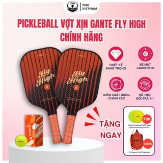 Vợt Pickleball Chính Hãng GANTE - Fly High Carbon 3K Siêu Nhám, Trợ Lực Đánh Lâu Không Mỏi