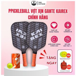 Vợt Pickleball 3K KAIREX - Hộp Quà Tặng Cao Cấp, Tặng Phụ Kiện, Bề Mặt Nhám Trợ Lực Đánh Bóng Xoáy