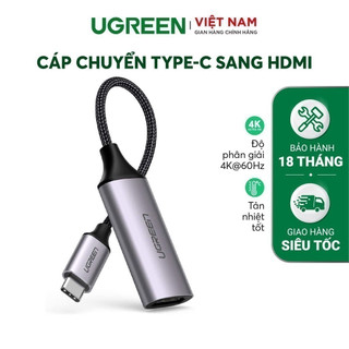  Cáp chuyển USB TYPE C sang HDMI UGREEN CM297 | Chuẩn HDMI 2.0 | Chipset VL100 và PS176|Bảo hành 18 tháng 1 Đổi 1| 70444. 