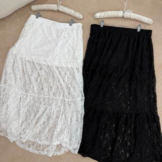 [LASSIE BIGSIZE] Váy Chân Váy Ren Xuyên Thấu Dáng Dài Phối Ren Có Lót 3 tầng- EVO SKIRT