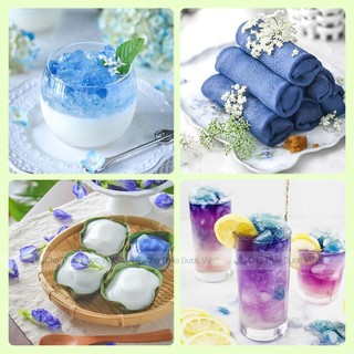 Trà hoa đậu biếc 500g, sấy lạnh, nguyên liệu pha trà, làm bánh, tạo màu thực phẩm tự nhiên