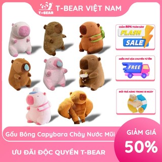 Gấu Bông Rút Mũi T-Bear, Capybara Chuột Lang Đáng Yêu - Gấu Bông Cao Cấp Siêu Xịn - An Toàn Cho Bé