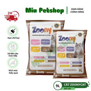 Cát mèo Zoony cat 9L, cát vệ sinh cho mèo thấm hút tốt vón nhanh khử mùi hiệu quả, cát mèo giá tốt.