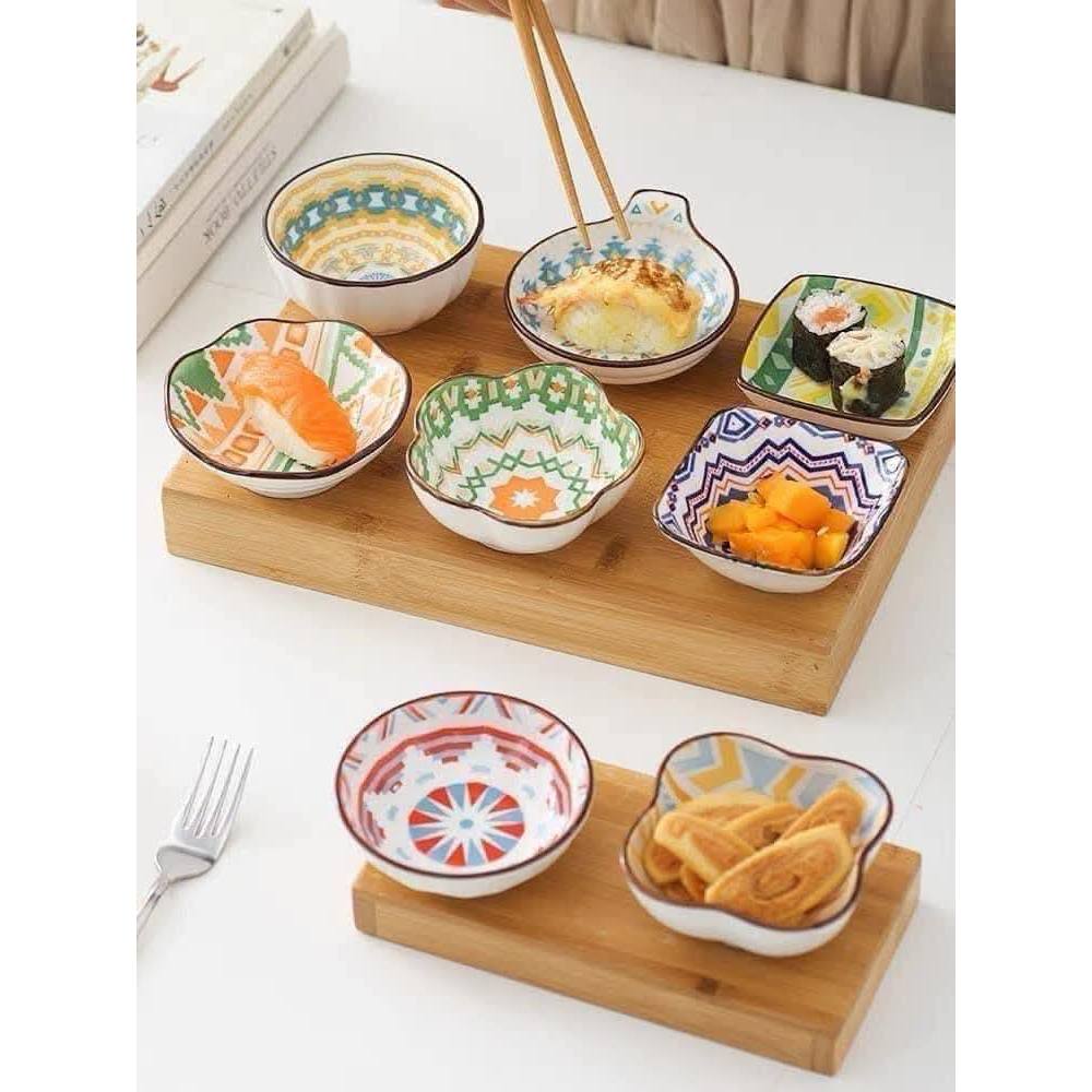 Bát chén sứ họa tiết Nhật Bản đựng nước chấm gia vị,Bát sứ nhỏ gia vị cute
