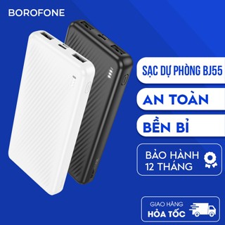 Sạc dự phòng Borofone BJ55 dung lượng 10000mAh, 20000mAh, hỗ trợ sạc nhanh PD 22.5 W, có đèn LED hiển thị pin