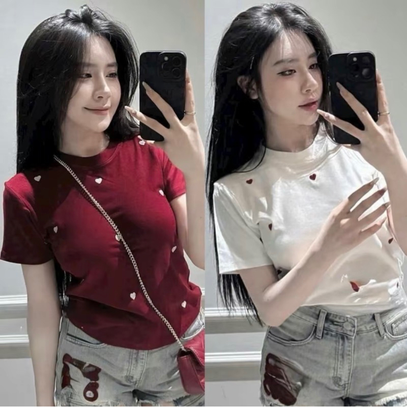 Áo Thun Nữ , Áo Babytee In Hình Heaart