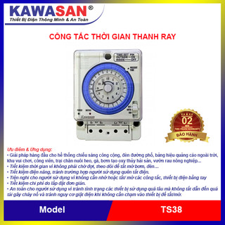 CÔNG TẮC HẸN GIỜ THANH RAY TS38