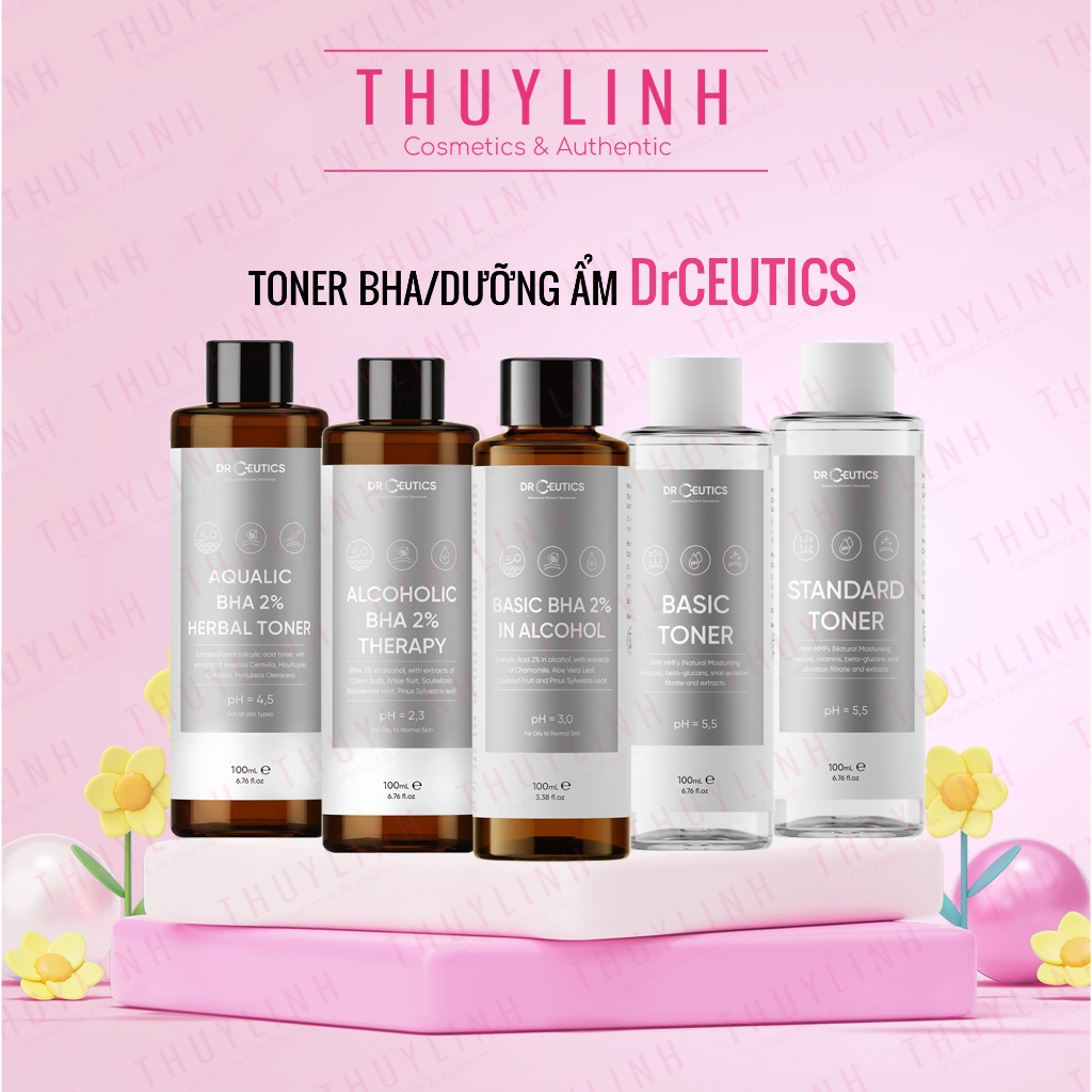 Toner Cân Bằng Da DrCeutics BHA 2%, Basic Toner, Standrad Toner 100ml