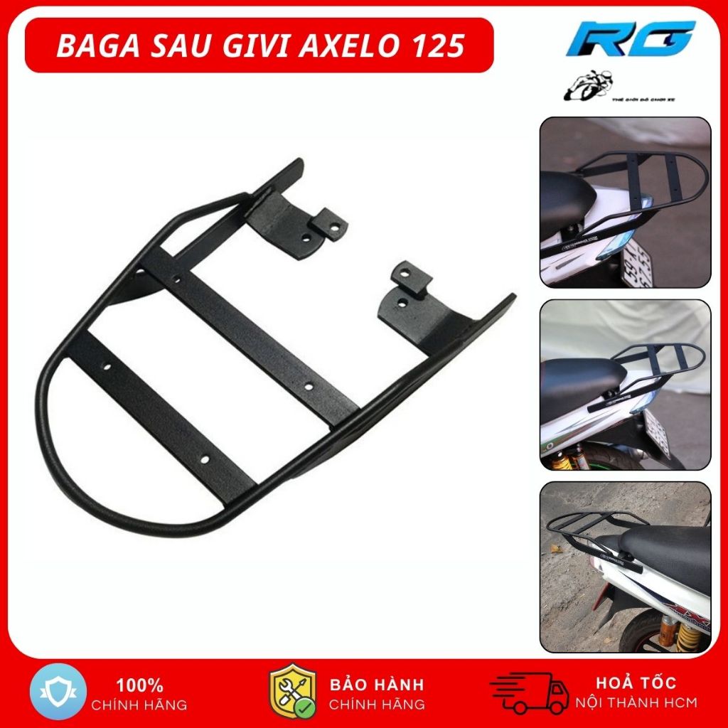 Baga Sau Givi Axelo 125, Baga Xe Máy Chính Hãng Sơn Tĩnh Điện Chịu Lực Cao Gắn Được Thùng Sau Givi
