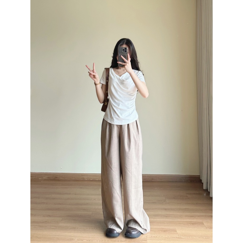XẢ HÀNG GIÁ GỐC Áo Thun Cổ Thuyền Đổ, Áo Thun Zip Chất Vải Co Dãn Thoáng Mát, Áo Phông Kiểu Dáng Vừa Miho House | BigBuy360 - bigbuy360.vn