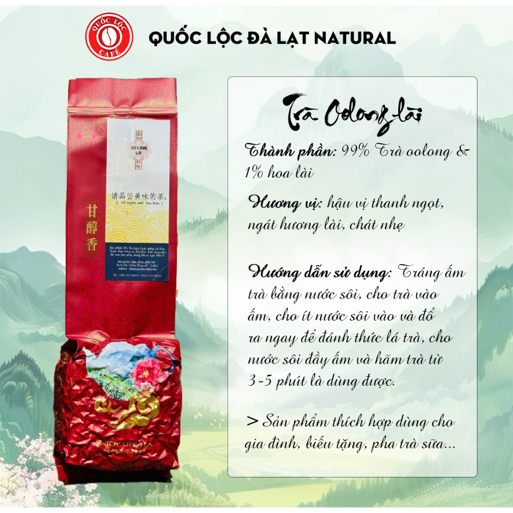 Trà Oolong Lài 100g - Hương Thơm Nhẹ - Quốc Lộc