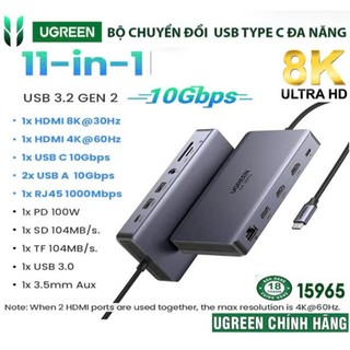 Hub chuyển đổi usb c đa năng ugreen 15965 cm681 50539 cm179 cao cấp