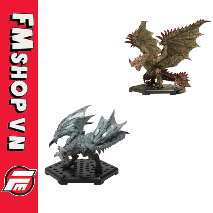 (CÓ SẴN- NO BOX) MÔ HÌNH NHÂN VẬT PVC FIGURE BUILDER MONSTER HUNTER SILVER RATHALOS/ESPINAS