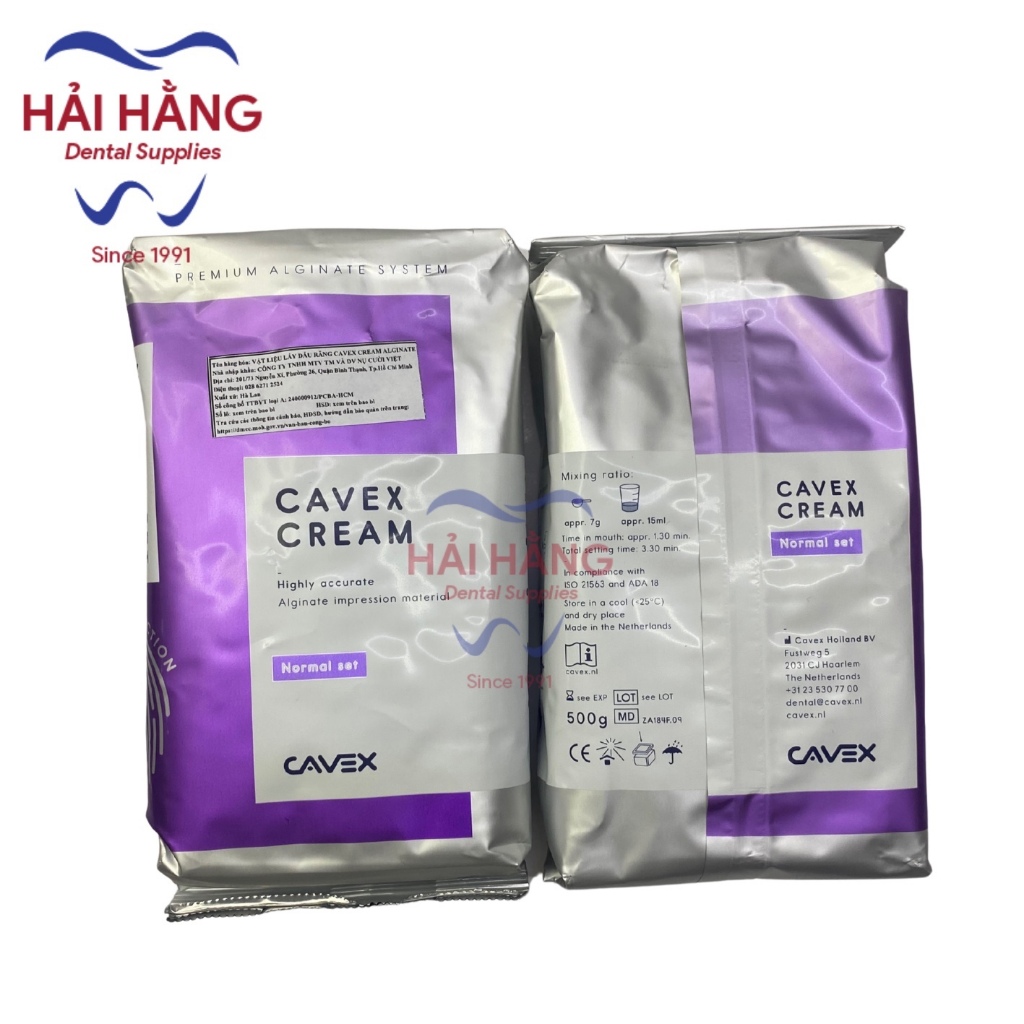 (Mẫu mới) Chất lấy dấu Cavex Cream Alginate (Normal Set)