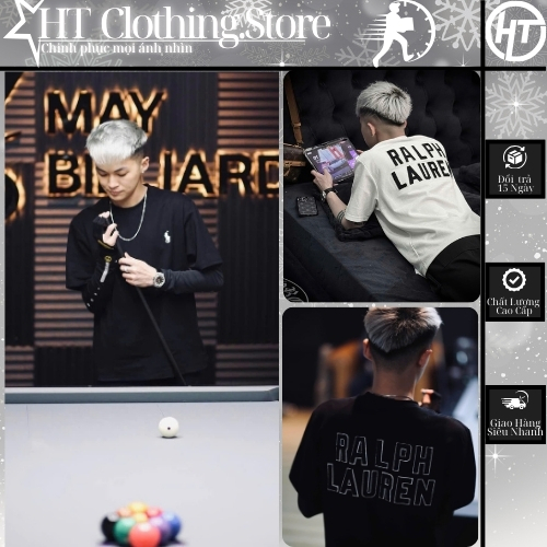  Áo Phông Nam Nữ Sanlauren Thêu Ngựa Chữ Xù Cổ Tròn_Áo Thun Nam Nữ Unisex Siêu Hot New 2025 