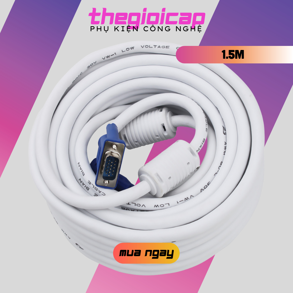 Dây VGA 2 đầu chống nhiễu 1.5m