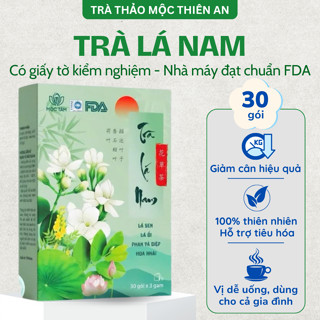 Trà Lá Nam Thiên An Hộp 30 Túi Lọc Hỗ Trợ Giảm Cân, Giảm Mỡ, Mát Gan, Tốt Cho Tiêu Hóa Chống Lão Hóa