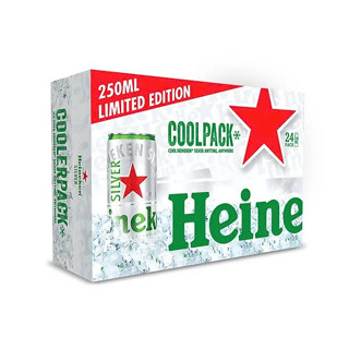 (HỎA TỐC) Thùng bia Heineken bạc lon lùn 250ml x 24 lon