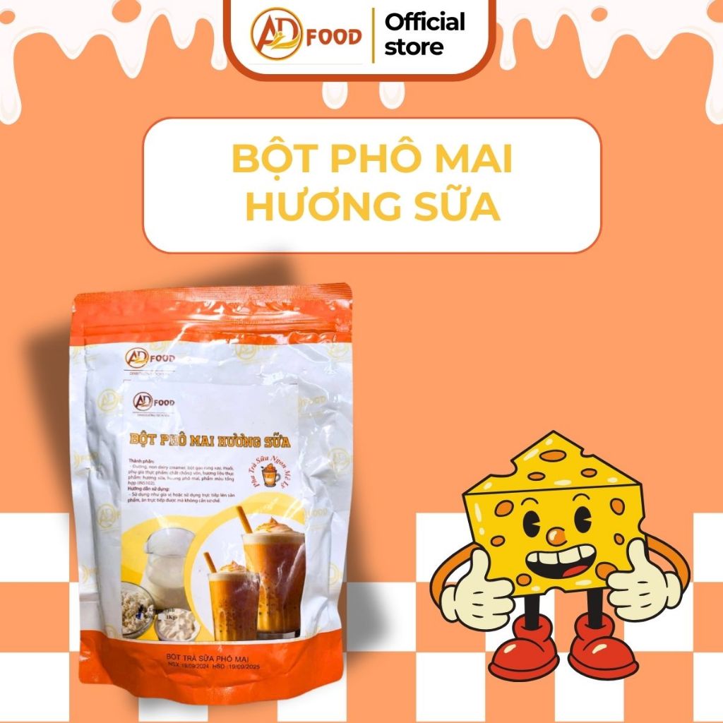 1kg BỘT TRÀ SỮA PHÔ MAI THƠM NGON