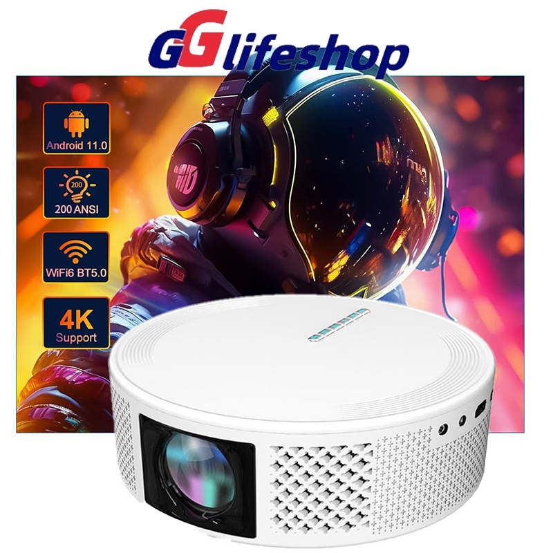 Máy chiếu thông minh T269, 4K Full HD 1080P BT 5.0 Kết Nối Wifi, Điện Thoại, Laptop Android độ sáng cao