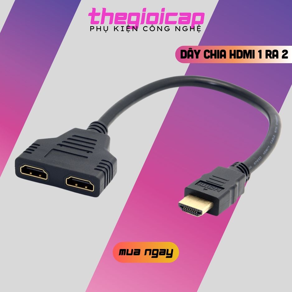 Dây chia tín hiệu HDMI 1 ra 2 (Đen)