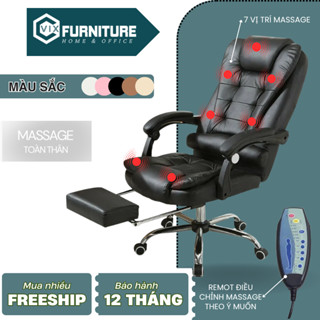 Ghế văn phòng Massage ngã lưng thư giãn VixFurniture VF801, ghế giám đốc Massage giá rẻ chất lượng