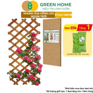 Khung Hoa Hồng Leo Greenhome, R72xc180cm,Treo Ban Công, Làm Khung Đỡ Cây Leo, Treo Chậu