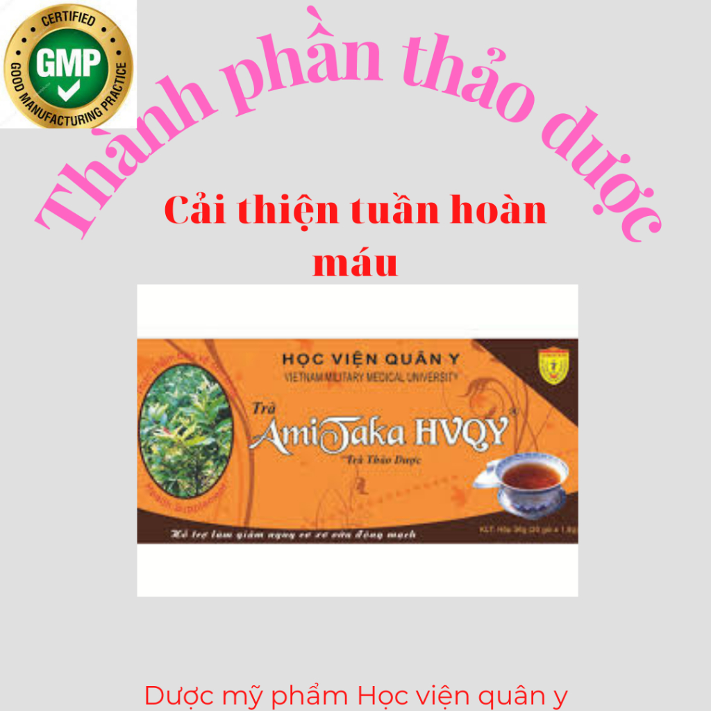1 thùng 50 hộp trà amitaka Học viện quân y giúp phòng ngừa xơ vữa động mạch, ngủ ngon