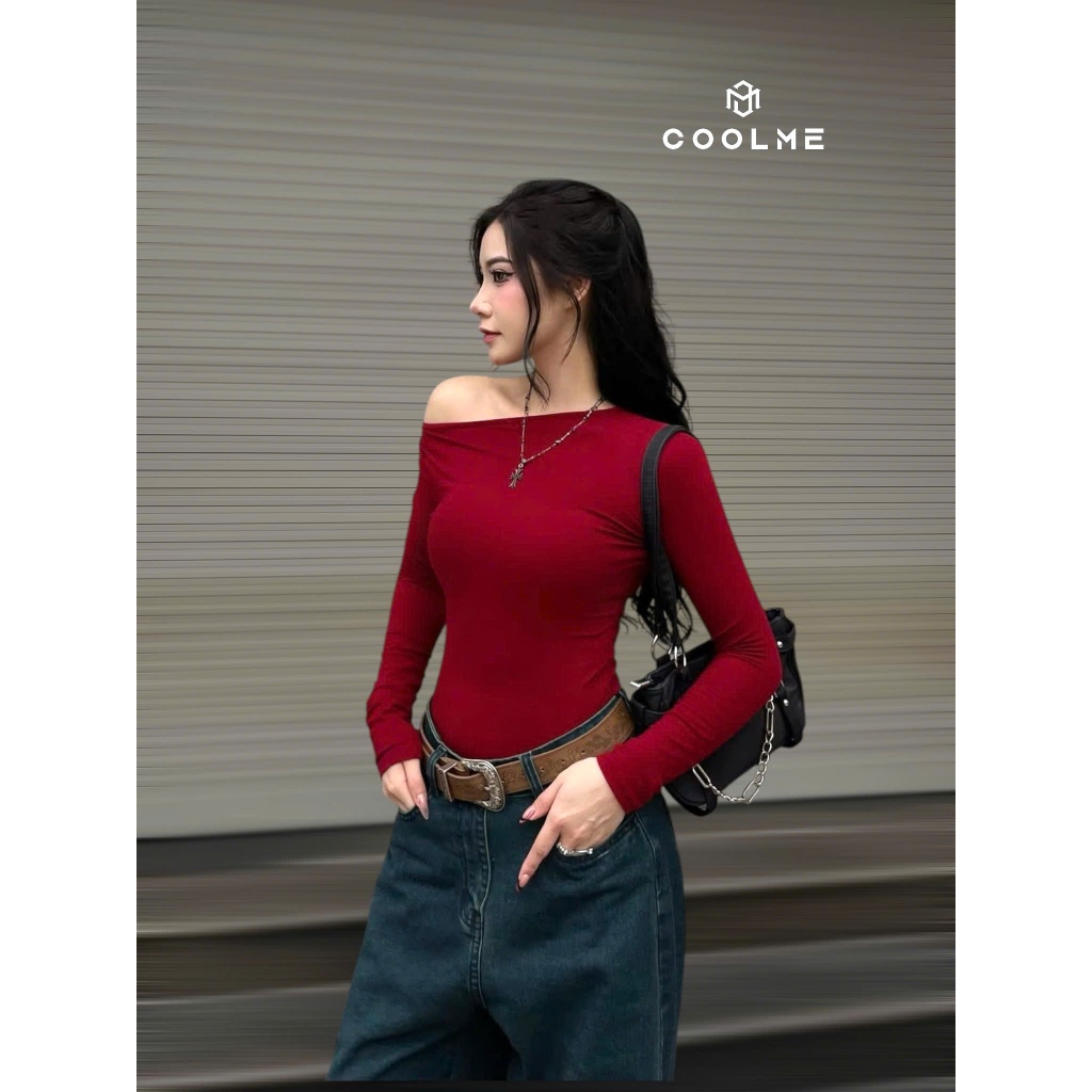 Áo thun tay dài cổ thuyền nữ Coolme, áo ôm body dài tay fit dáng kiểu Hàn Quốc co giãn tốt - G03 | BigBuy360 - bigbuy360.vn