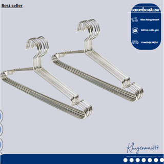 Set 10  Móc Áo Nhôm- Treo Quần Áo Người Lớn, Bền Đẹp, Chắc Chắn- NHIỀU PHÂN LOẠI- HTSL BSL
