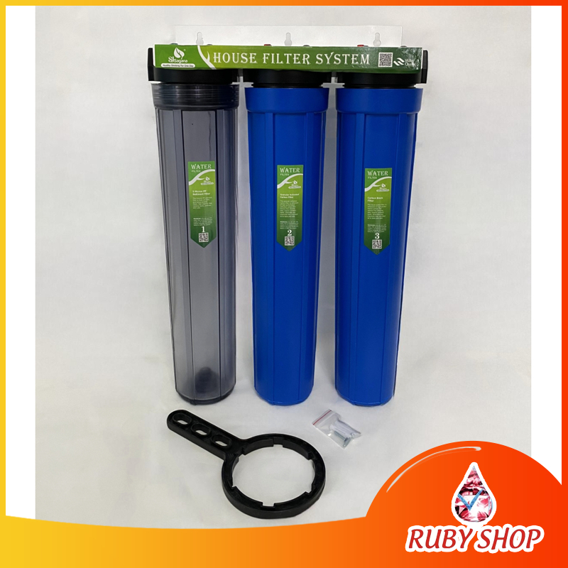 Bộ Lọc Thô 3 ly 20in ( 1 trong 2 xanh)( ren phi 27)