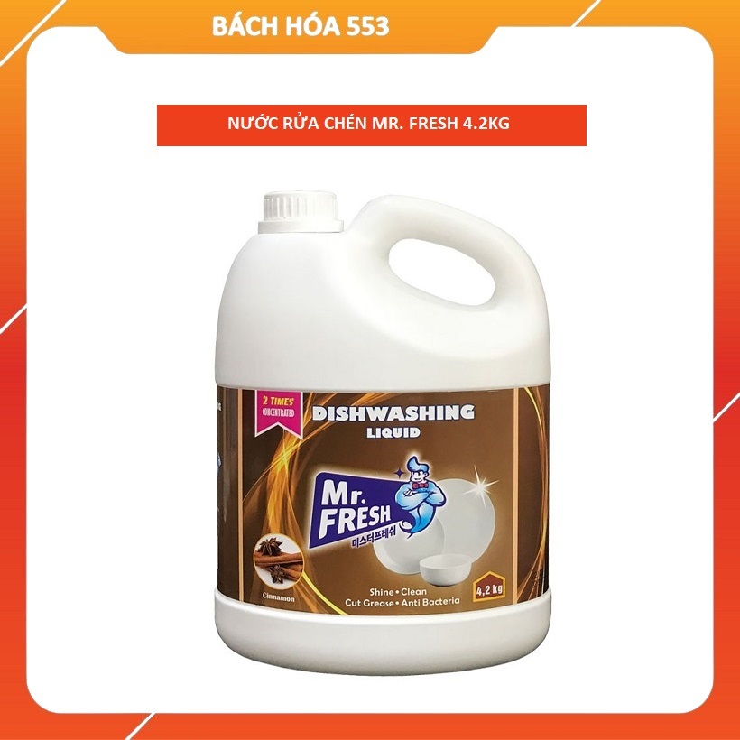 Nước Rửa Chén Mr. Fresh 4.2KG (4 Hương)
