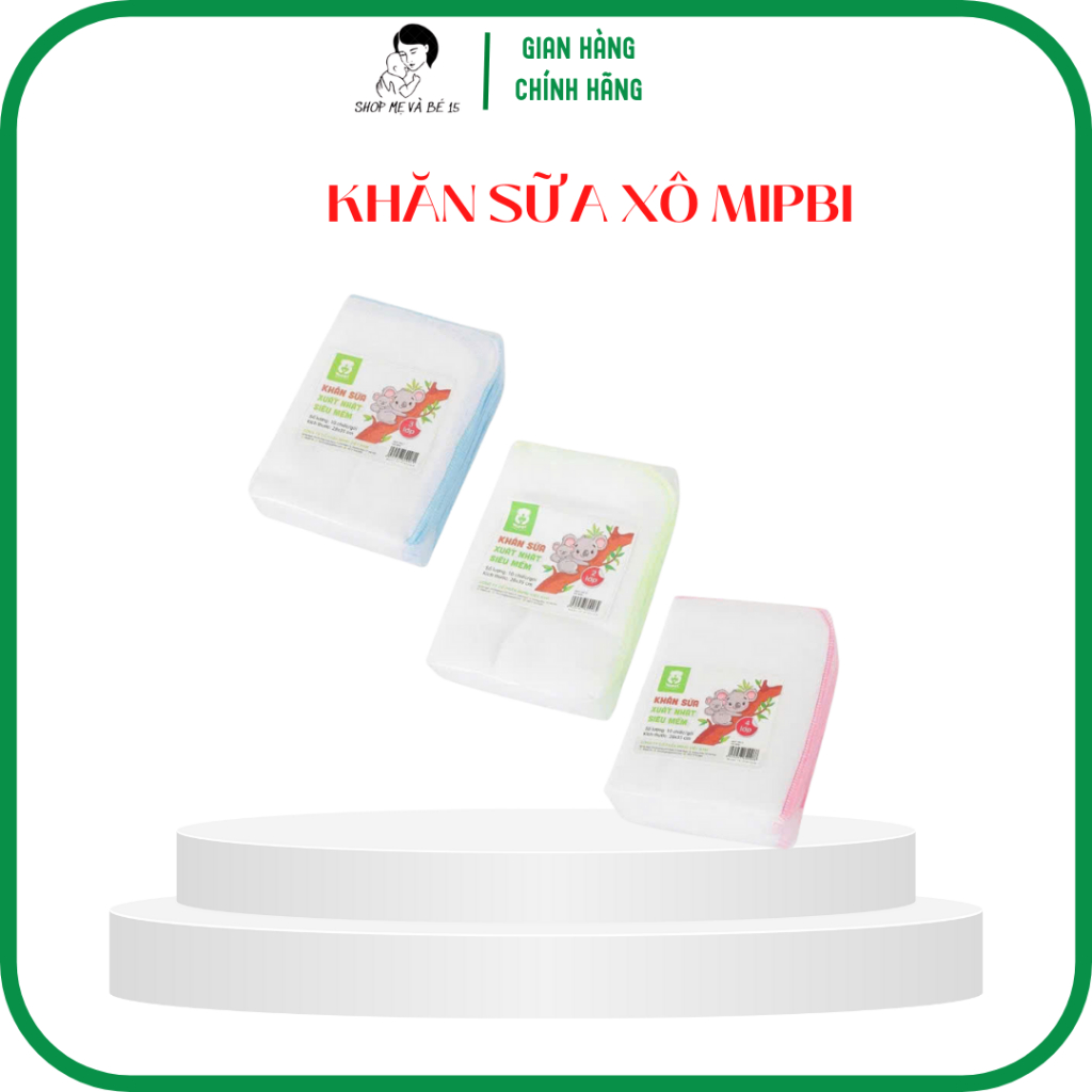 SÉT 10c khăn sữa xuất nhật 2,3,4 lớp Mipbi 100% Cotong AN TOÀN TUYỆT ĐỐI CHO TRẺ SHOP MẸ VÀ BÉ 15