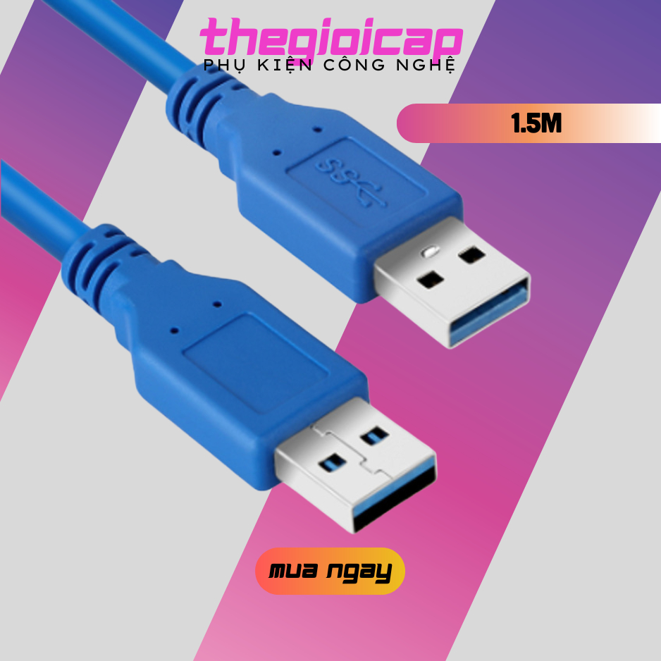 Dây USB 2 đầu đực chuẩn 3.0 dài 1.5m