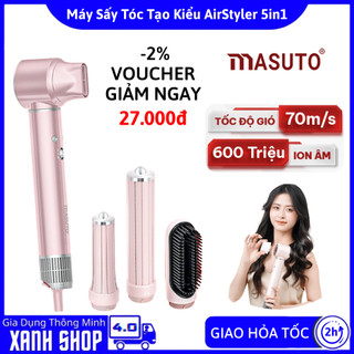  Máy Sấy Tóc Tạo Kiểu 5in1 Masuto AirStyler Đa Chức Năng Công Nghệ Ion Giảm Hư Tổn Tóc Bảo Hành 24 Tháng - Chính Hãng 