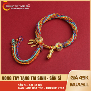 Vòng tay đầy màu sắc tái sinh phong cách Tây Tạng kiểu cổ điển