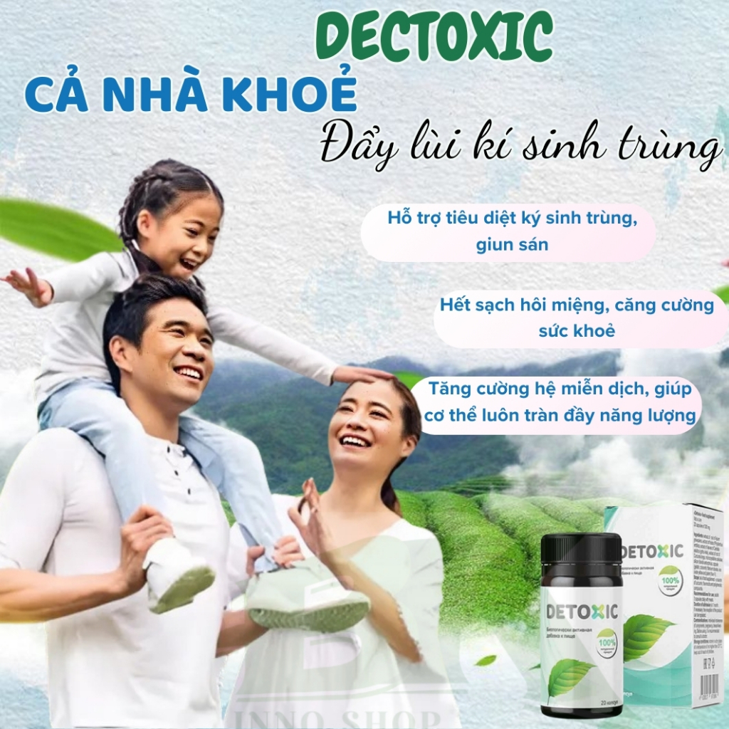 Viên Uống Thảo Dược DETOXIC Nga – Hỗ Trợ Thanh Lọc Cơ Thể, Cải Thiện Tiêu Hóa, Loại Bỏ Ký Sinh Trùng, Giun Sán | BK INNO
