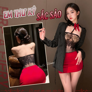  Váy Ngủ Lưới Cosplay Sexy Thư Ký Xuyên Thấu Gợi Cảm - LALA HONEY 