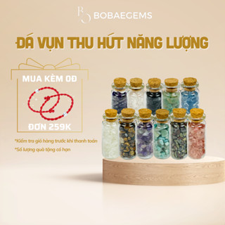 Lọ Đá Vụn Thạch Anh Thanh Tẩy Tooth Gem Phong Thuỷ Tài Lộc May Mắn Đá Năng Lượng Tarot Bobaegems