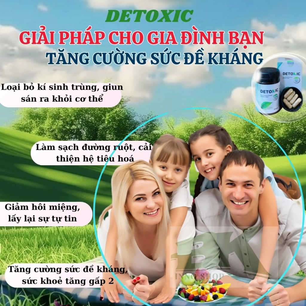 Viên Uống Thảo Dược DETOXIC Nga Hỗ Trợ Loại Bỏ Ký Sinh Trùng, Đào Thải Độc Tố, Thanh Lọc, Cải Thiện Hệ Tiêu Hoá| BK INNO