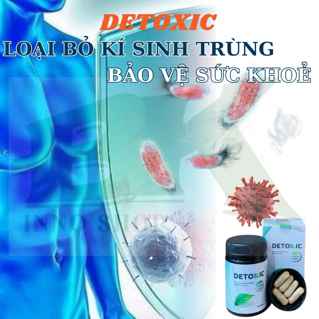 Viên Uống Thảo Dược DETOXIC Nga Hỗ Trợ Loại Bỏ Ký Sinh Trùng, Đào Thải Độc Tố, Thanh Lọc, Cải Thiện Hệ Tiêu Hoá| BK INNO