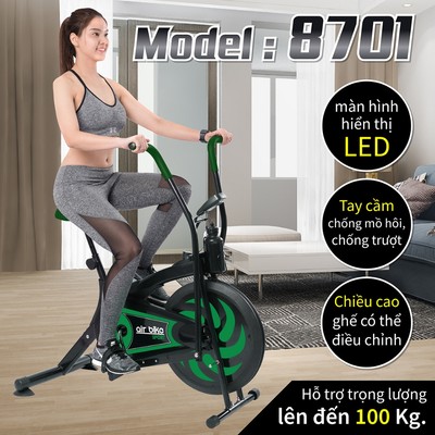 MALL -BG- Xe đạp tập thể dục thể dục tại chỗ tay chân kết hợp mẫu 8701-Xanh Lá