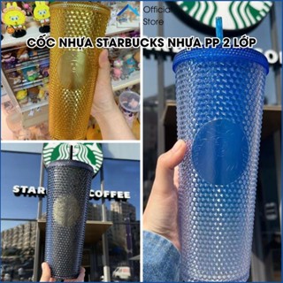 [TẶNG TÚI] Cốc Nhựa Starbucks 720ml Sơn Bóng Tặng Kèm Ống Hút, Ly Nước Giữ Nhiệt Lạnh Nhiều Màu