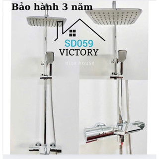 Sen cây tắm đứng chỉnh nhiệt nóng lạnh cao cấp victory