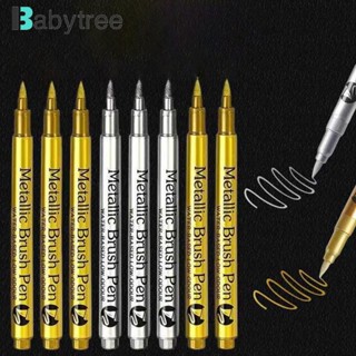  Bút viết thiệp cưới BABYTREE viết sơn kim tuyến nhũ đánh dấu không thấm nước màu bạc vàng 