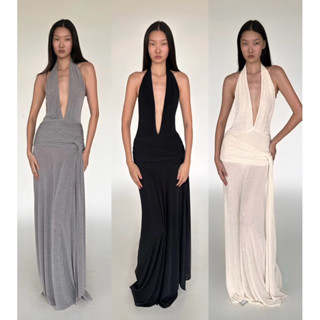  AYSERKRIS | ĐẦM THUN HỞ LƯNG CỘT DÂY SS25 