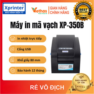Máy in tem nhiệt Xprinter XP - 350B / XP - 350BM in đơn hàng TMĐT, in mã vận đơn và tem dán mã vạch chuyên dụng