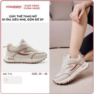 Kaleea - Giày Thể Thao Nữ Đi Bộ Tập Gym Chất Liệu Lưới Dệt Kim Sneaker Đế Cao 3p - T79 (LẤY TĂNG SIZE)