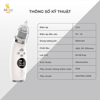 MÁY HÚT MŨI ĐIỆN TỬ MOAZ BÉBÉ MB-010 MB-095