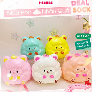 Lợn Heo Đất Truyền Thống Cừu Đội Lá Lỗ Tròn baby 17cm Hecube Ống Tiết Kiệm Vàng Tiền
